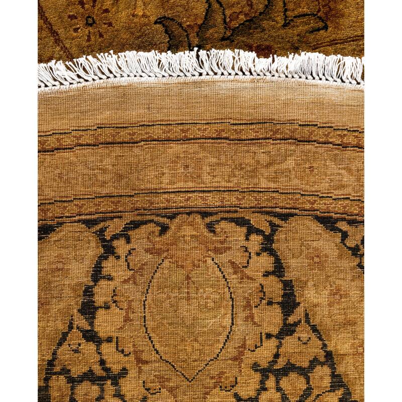 Overdyed One-of-a-Kind Hand-Knotted Area Rug - Gold - 9' 1" x 9' 1"