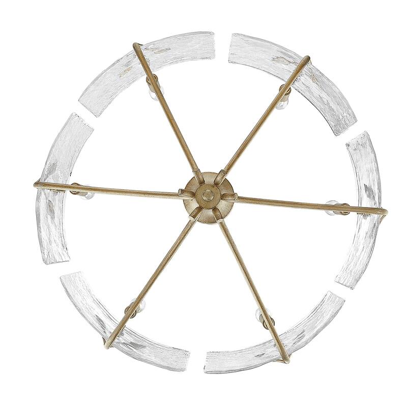 Golden Lighting 3160-6 HWG Calla 6 Light 28" Wide Taper Candle Style