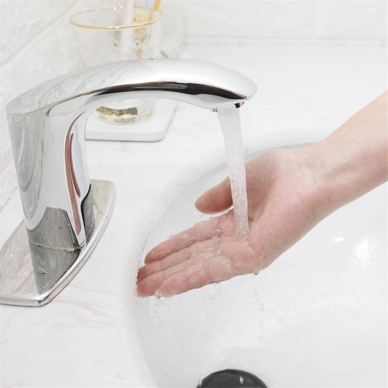 Touchless Bathroom Sink Faucet Automatic Sensor Single Hole Modern Bathroom Vanity Basin Faucets Smart Mixer Taps With Valve