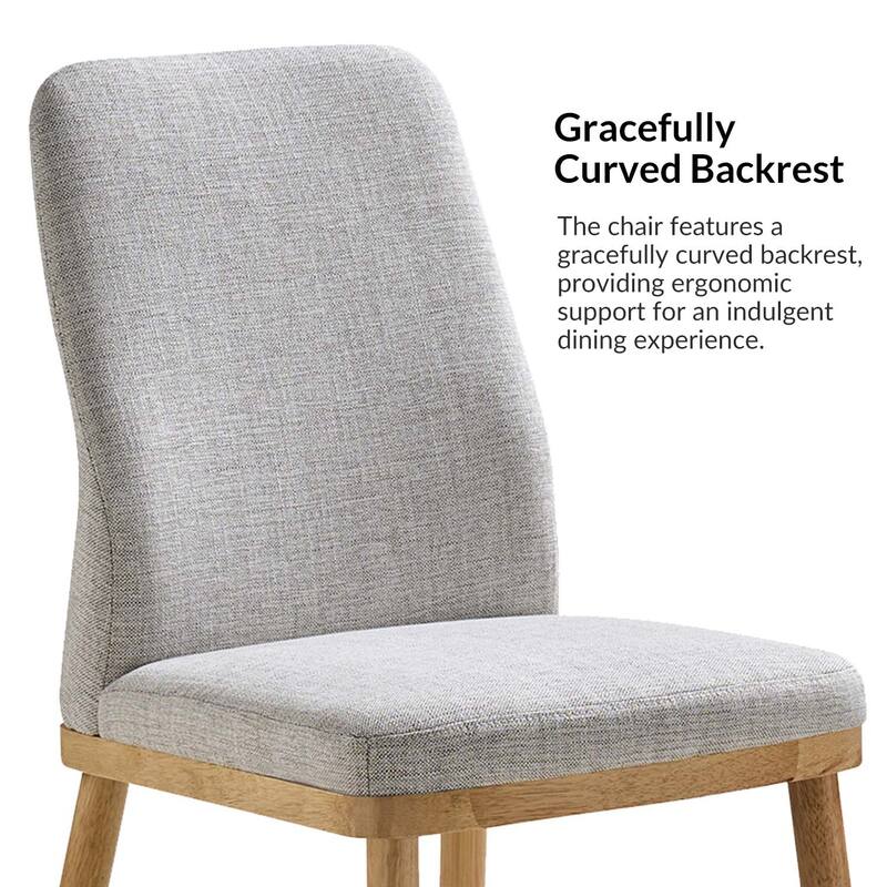 Emilia Mid-century Modern Upholstered Dining Chair Set of 4 by HULALA HOME