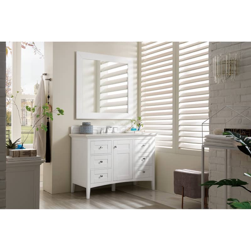 James Martin Vanities Palisades 48" Single Vanity, Bright White