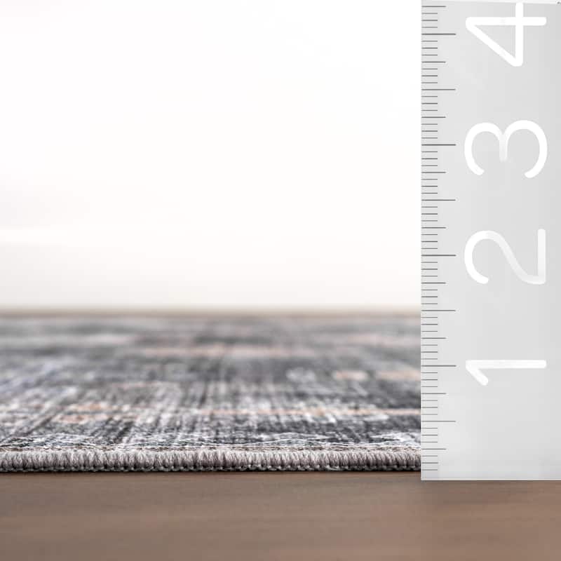 Nuloom Philomena Medallion SplashGuard Machine Washable Area Rug