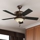 preview thumbnail 1 of 19, Hunter Italian Countryside 52-inch Ceiling Fan with Cocoa Finish and Five Aged Barnwood/ Cherried Walnut Blades PA Cocoa - Pull Chain