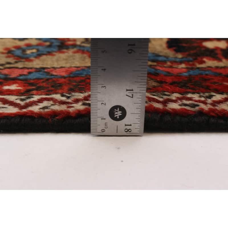 ECARPETGALLERY Hand-knotted Andelz Black Wool Rug - 4'4 x 8'4