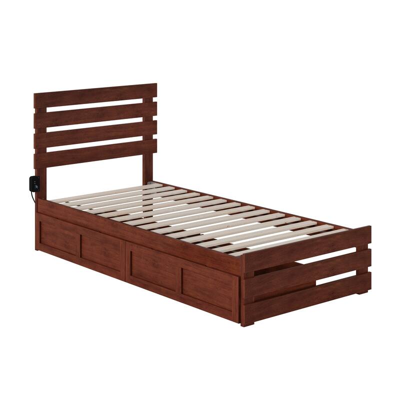 Oxford Bed with Footboard and USB Turbo Charger and 2 Storage Drawers
