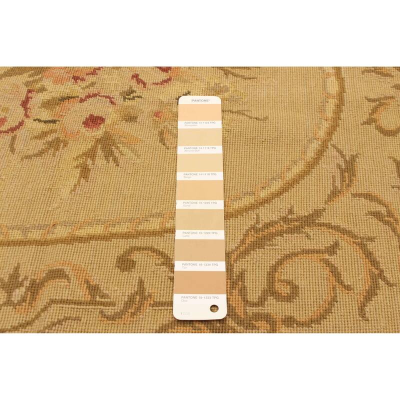 ECARPETGALLERY Flat-Weave Dynasty Khaki Cotton Tapestry Kilim - 2'11 x 4'8