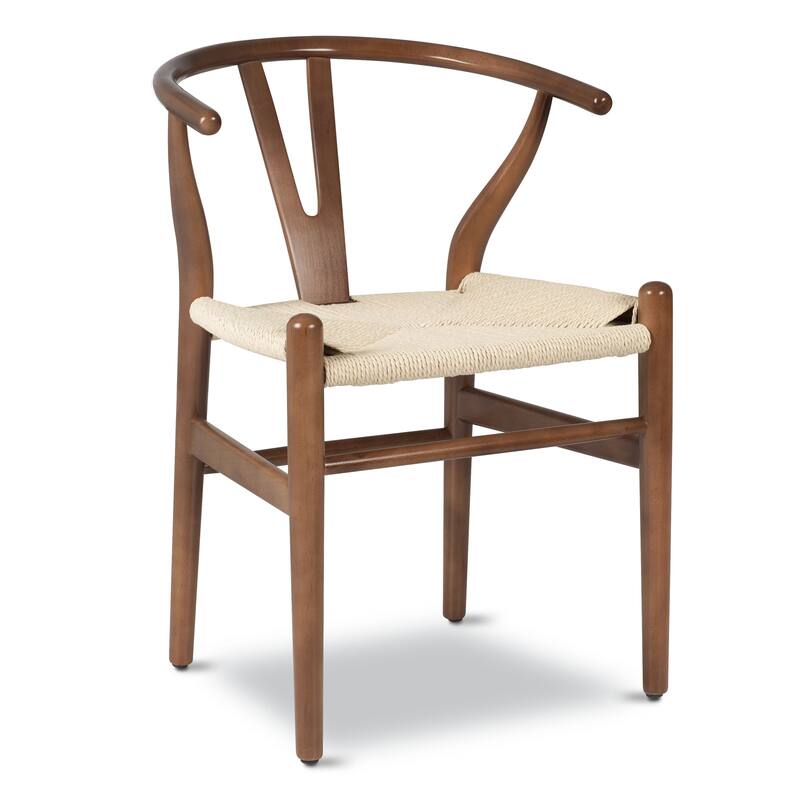 Poly & Bark Weave Chairs - Solid Wood Frame (Set of 2)