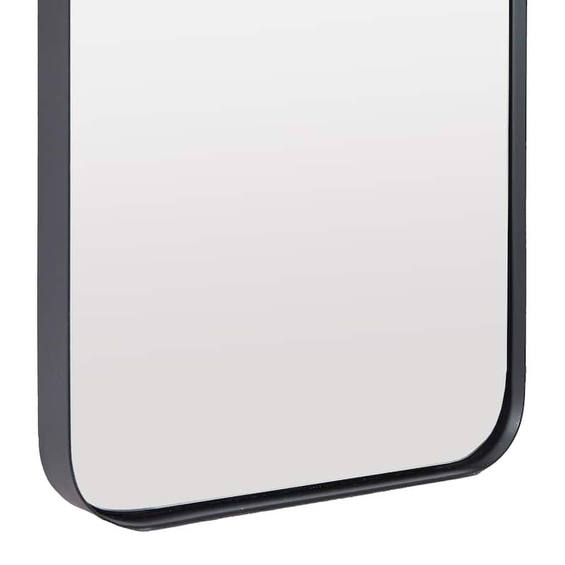 Metal Slim Minimalistic Wall Mirror with Thin Frame - Black or Gold - Roche River Decor