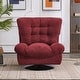 preview thumbnail 6 of 37, MCombo Swivel Accent Chair, Modern Tufted Upholstered Armless Chairs, Wide Seat Single Sofa Chair