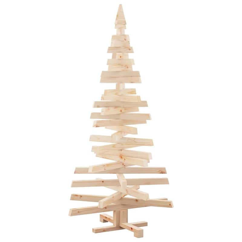 vidaXL Christmas Trees with Stand Natural/Brown Solid pine wood