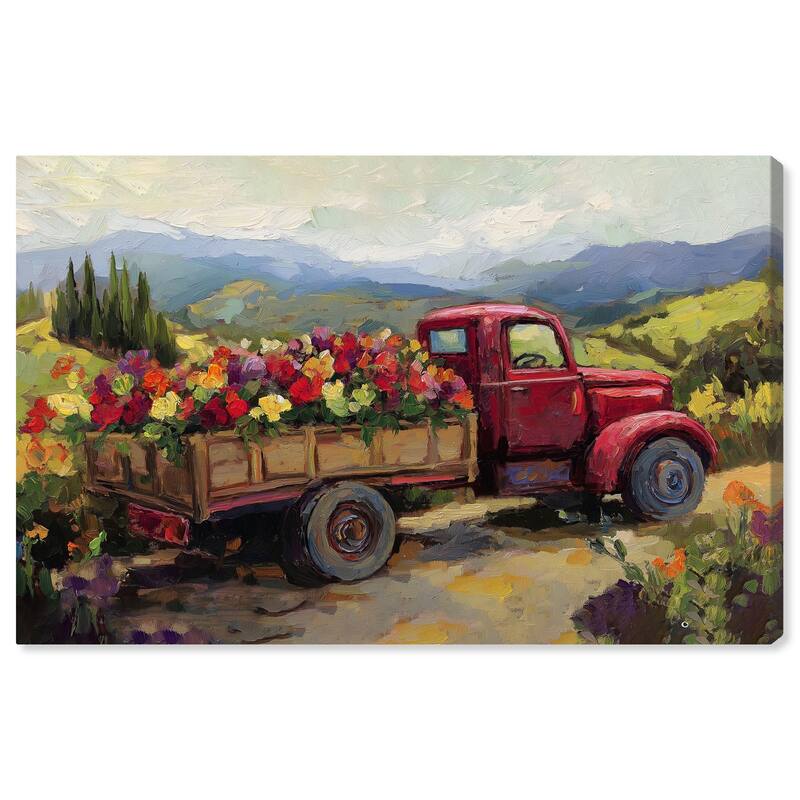 Flowers in Transit I Canvas by Art Remedy, Gallery Wrapped - 24" x 16"