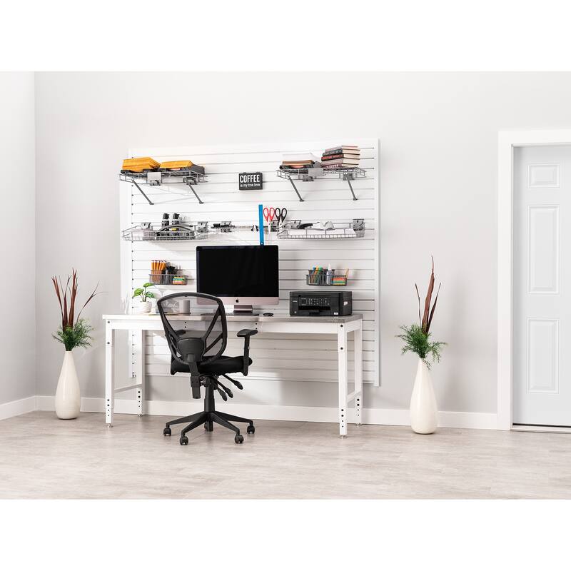 NewAge Products 40 sq. ft. PVC Slatwall with 40Piece Accessory Kit Bed Bath & Beyond 39932443