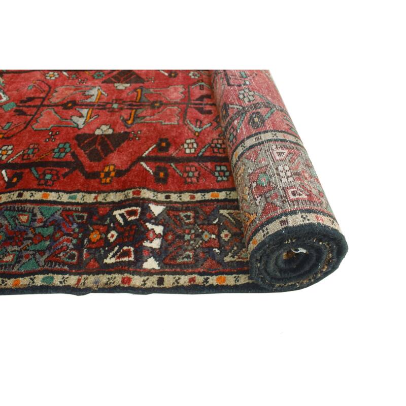 Fine Vintage Distressed Ramon Red/Brown Runner - 3'2" x 9'10"