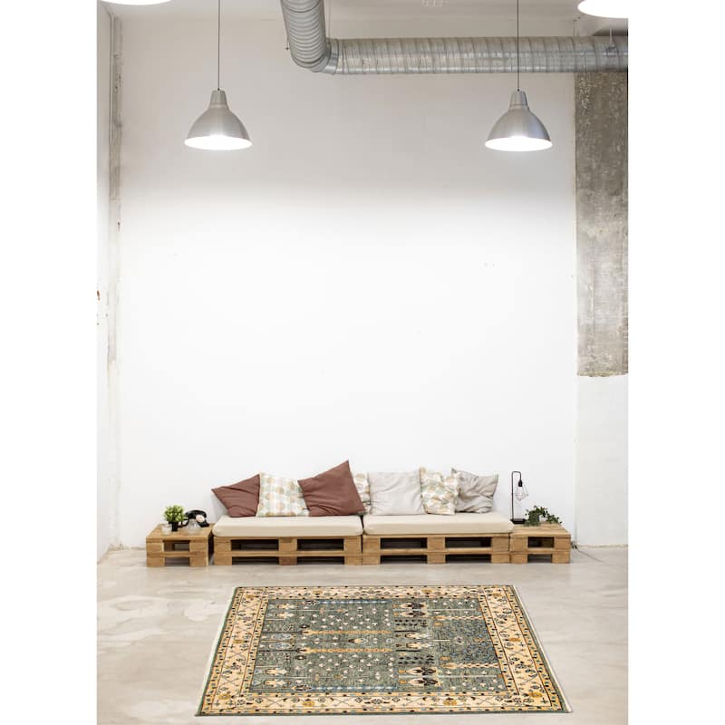 ECARPETGALLERY Hand-knotted Jules Serapi Teal Wool Rug - 8'1 x 8'0