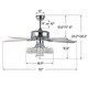 preview thumbnail 36 of 61, Bella Depot 52" Modern Reversible Crystal Ceiling Fan with Remote Control and Light Kit