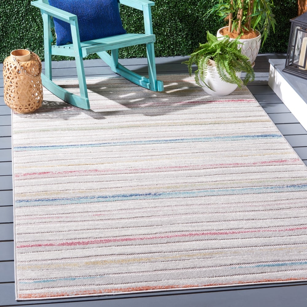 SAFAVIEH Cabana Majbrit Indoor/ Outdoor Stripe Rug