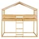 preview thumbnail 3 of 24, Full of Childlike Charm Bunk Bed with Tent, Twin Over Twin Wood House Bed