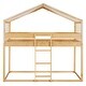 preview thumbnail 12 of 16, Twin over Twin Wood Bunk Bed with Tent, Espresso