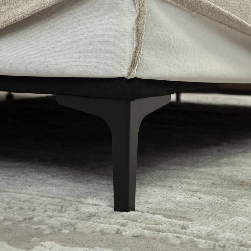 56.3"W Modern Chenille linen Loveseat Sofa,Sofa Bed with Pillows&Metal Legs