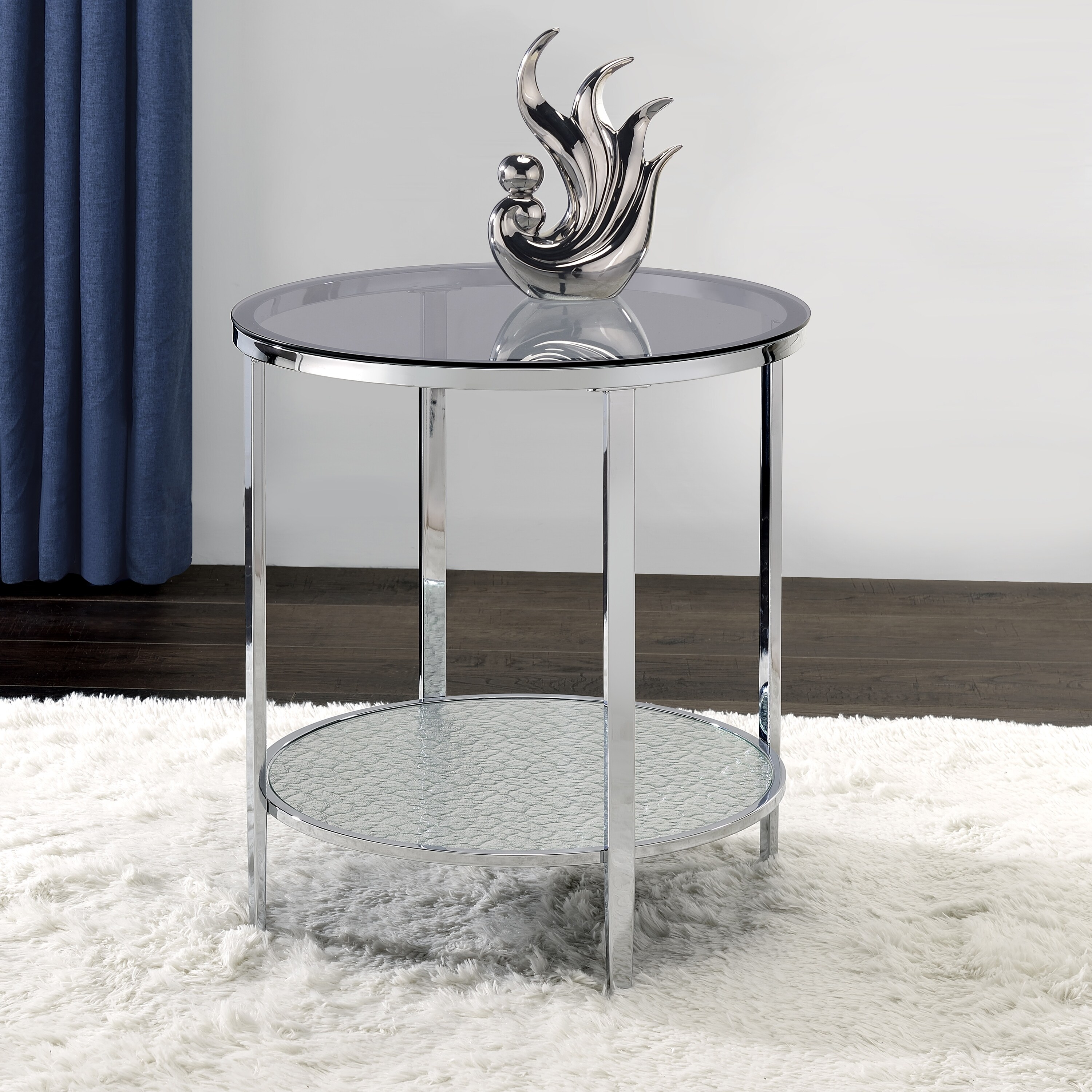 Silver orchid end on sale table