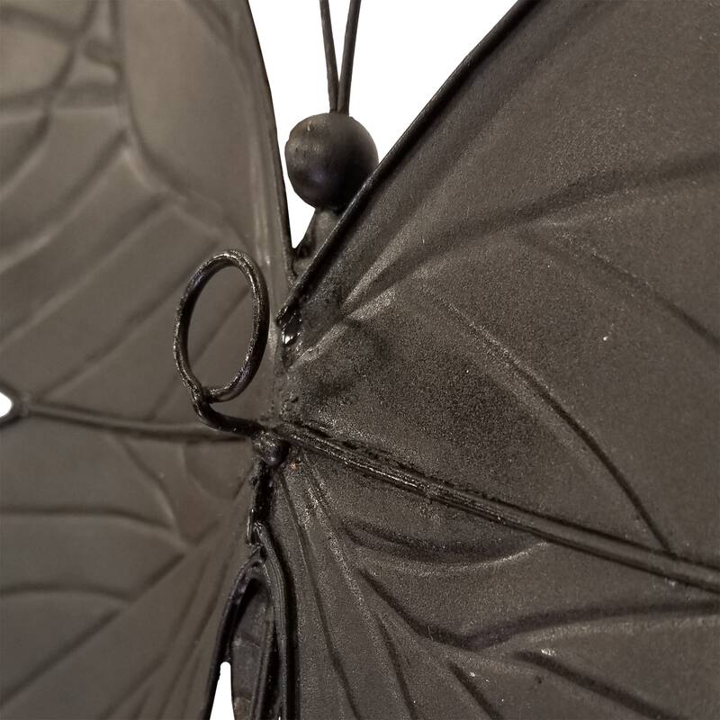 Eangee Handmade Butterfly Capiz Shell Wall Decor Black And White, 11 x 1 x 8 in.