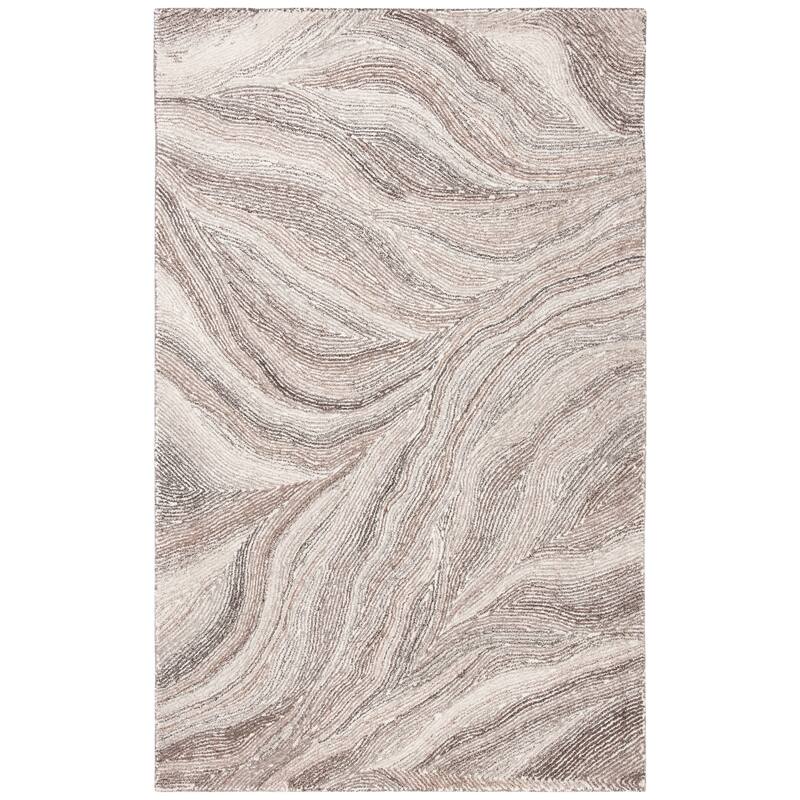 SAFAVIEH Handmade Metro Draginja Abstract Wool Rug - 2' x 3' - Ivory/Brown