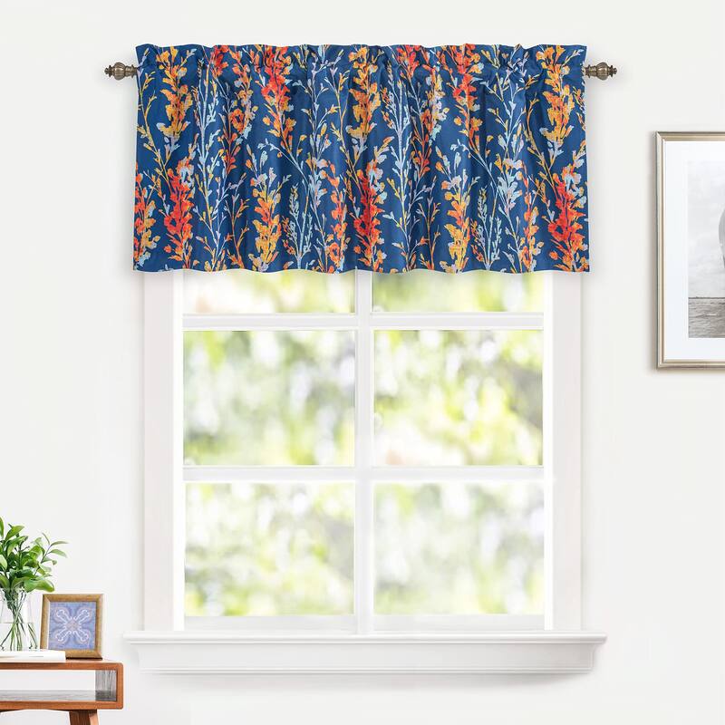 DriftAway Heather ValanceThermal Insulated Farmhouse Rod Pocket Window Valances