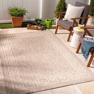 Livabliss Tuareg Greek Border Outdoor Rug