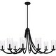 preview thumbnail 1 of 5, Allard 8-Light Matte Black Chandelier