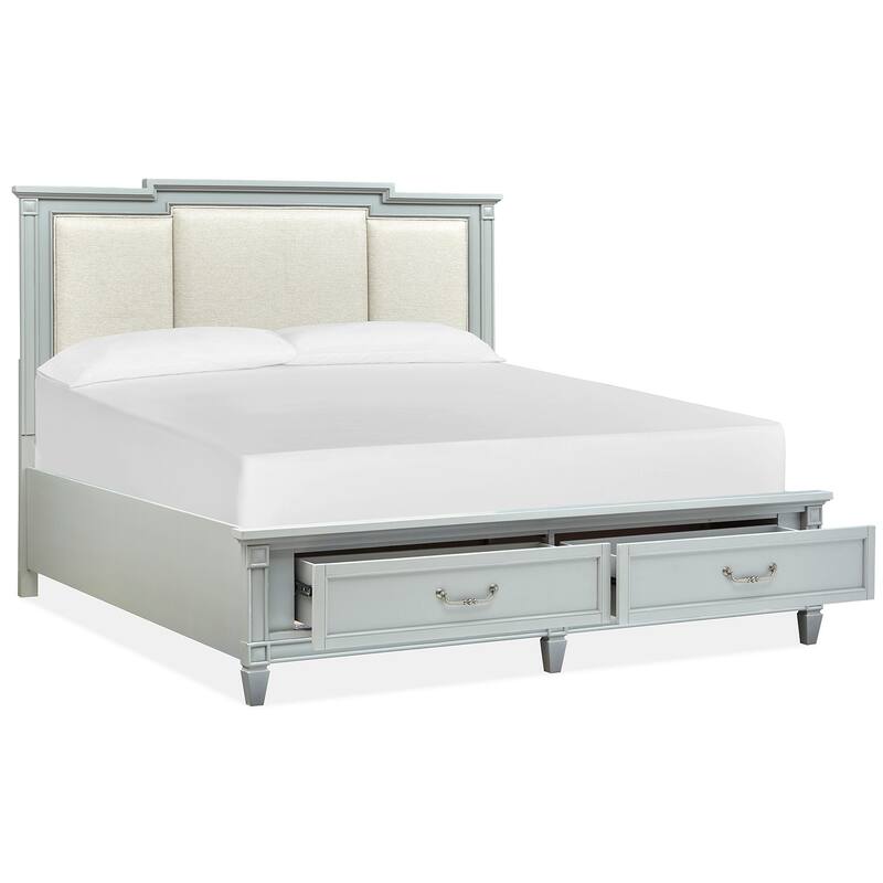 Magnussen Home Glenbrook Pebble Upholstered Panel Storage Bed