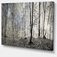 preview thumbnail 4 of 15, Designart "Dark Morning in Forest Panorama" Large Canvas Art Print - Multi-color