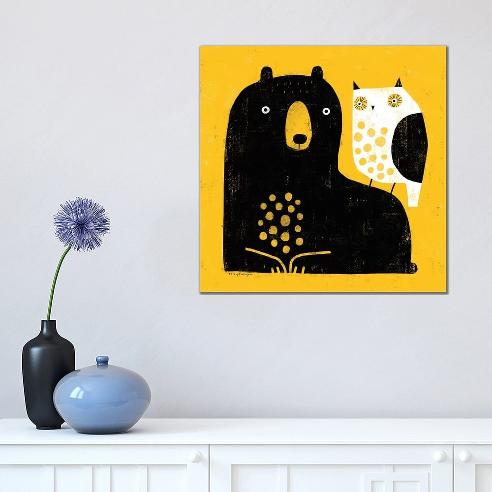 iCanvas "Bear - Owl" by Terry Runyan Canvas Print
