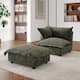 Option Corner Sofa+Ottoman-Grey Green
