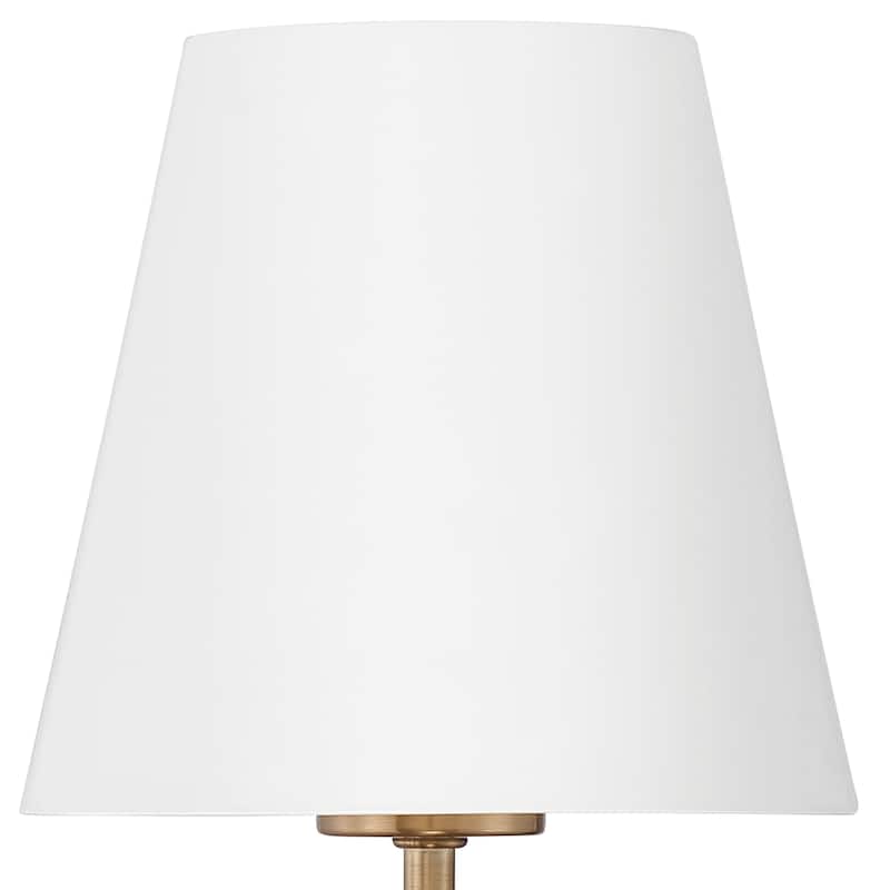 Xavier 4 Light Vibrant Gold and White Chandelier - 31.75"W x 17"H x 31.75"D