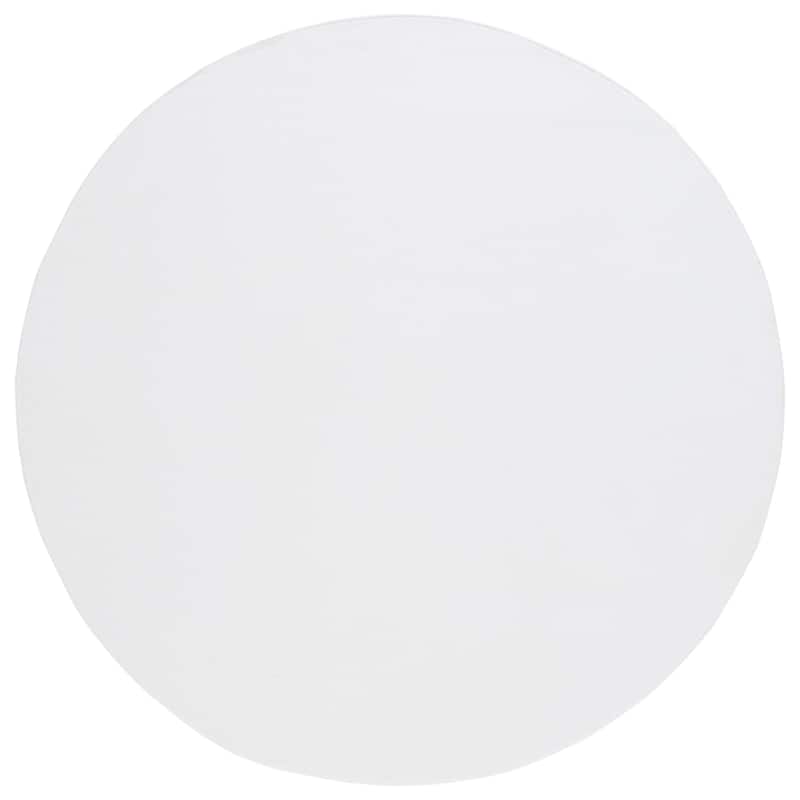 SAFAVIEH Faux Rabbit Fur Vezia Machine Washable Slip Resistant Nanami - 6' x 6' Round - Ivory - Round