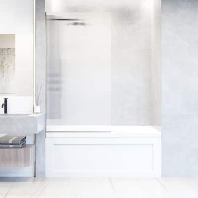 Vigo VG6075FL3462 Zenith 62" High x 34" Wide Shower Screen Semi