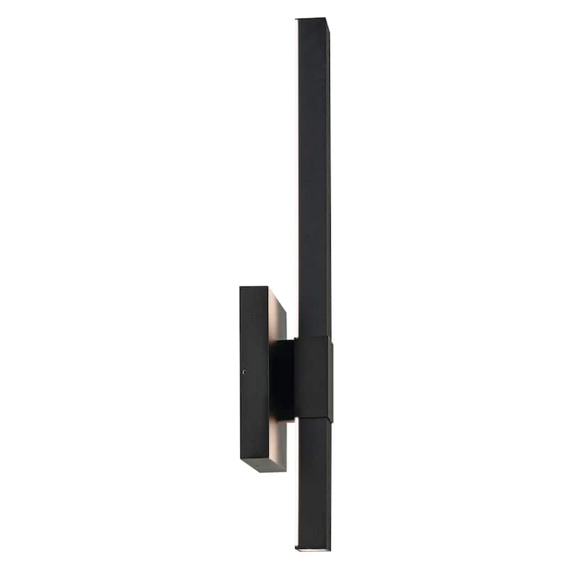 Kichler Lighting Nocar 22.25 in. 1-Light Textured Black Integrated LED Outdoor Wall Sconce
