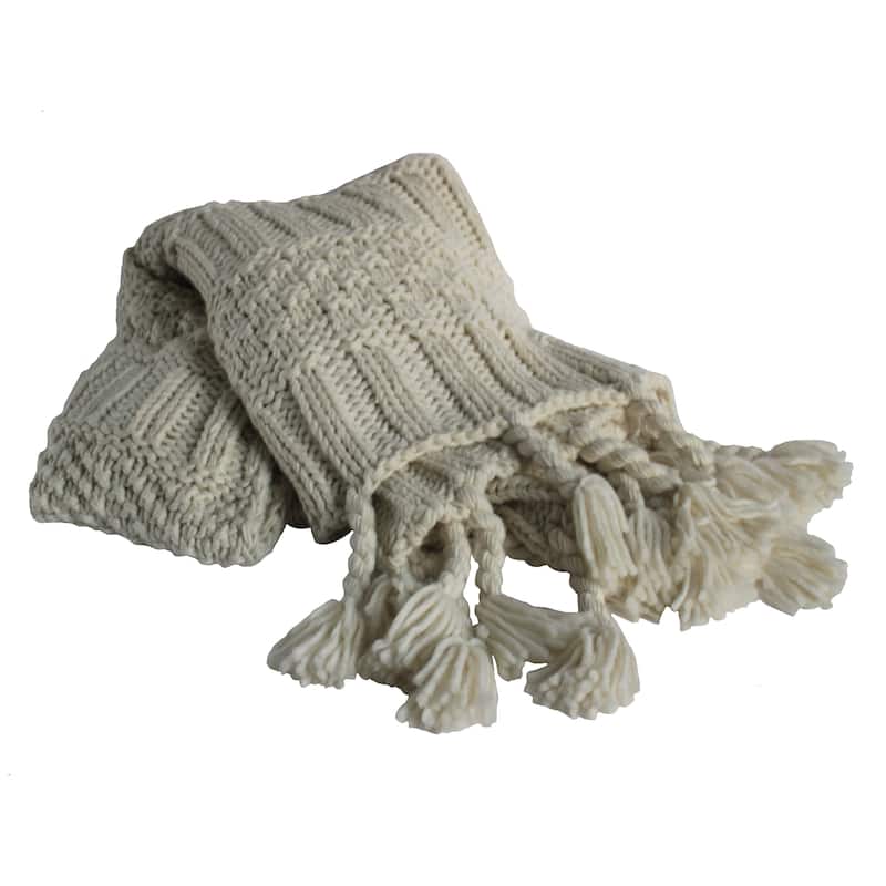 Hand Chunky Sweater Knit Throw