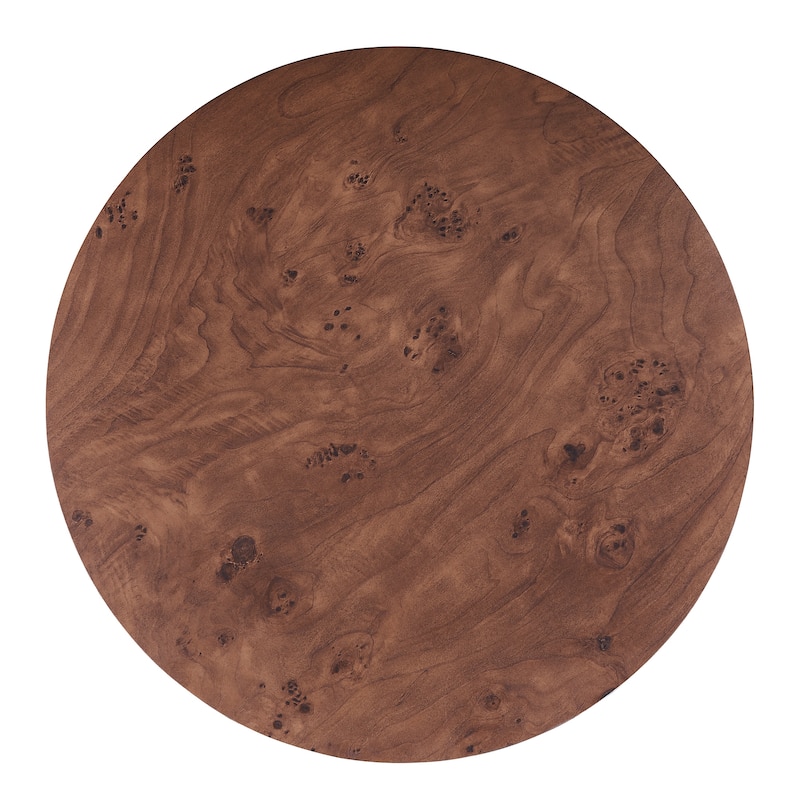 Rotating Coffee Table with Drawers, Rustic Wood Table with 360掳 Swivel Top & 2 Hidden Storage, Modern Walnut Accent Table