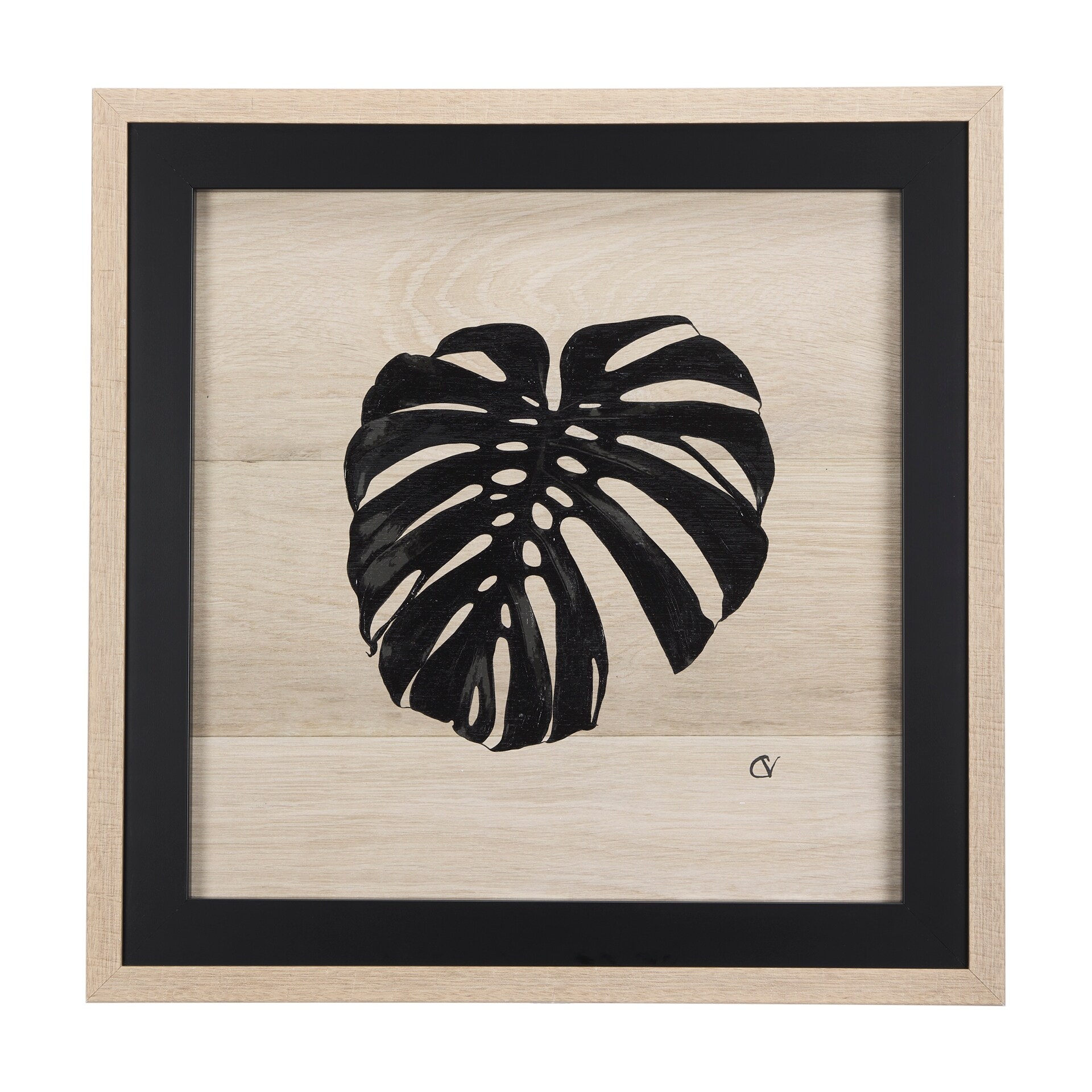 Mercana Tropican Leave I by Mercana Studio a Hand Embellished Textured Framed Art Print