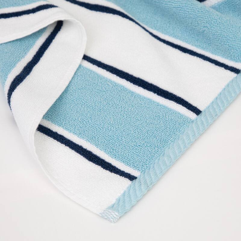 Aston & Arden Oversized Pinstriped Resort Beach Towel - 35x70