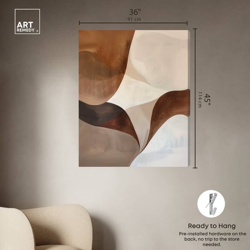 Art Remedy Dream Away Ii Gallery Wrapped Abstract Shapes 1 Piece Canvas Wall Art