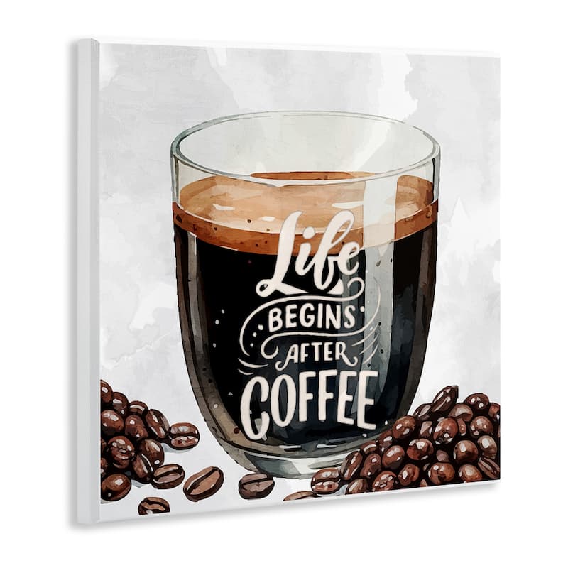 Stupell Life Begins After Coffee Wall Plaque Art Design By Kim Allen
