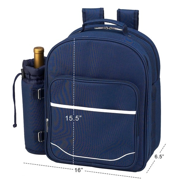 Lean Backpack Picnic at Ascot - 2 Person Picnic Backpack with Cooler & Wine Holder ...