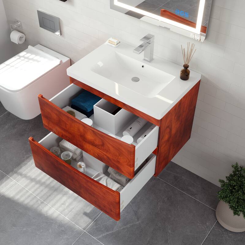 Eviva Smile 30 in. Bath Vanity with Integrated Acrylic Top