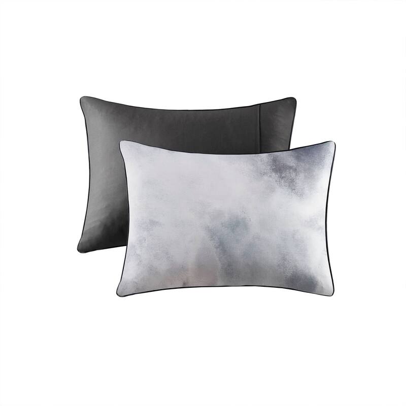 Intelligent Design Karissa Watercolor Tie Dye Printed Comforter Set with Throw Pillow