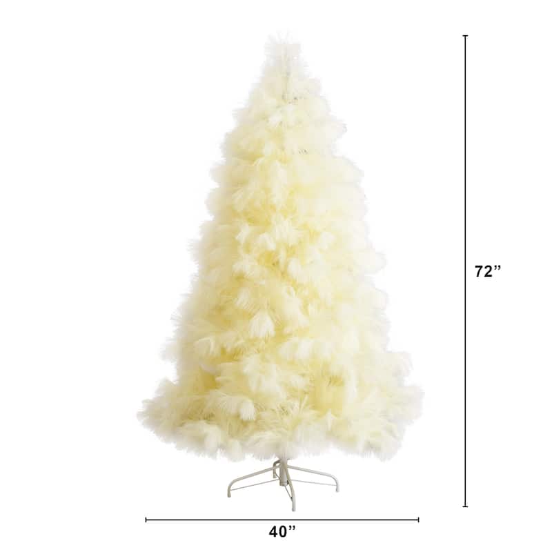 Medium Pampas Grass Artificial Christmas Tree - 6’ - Unlit