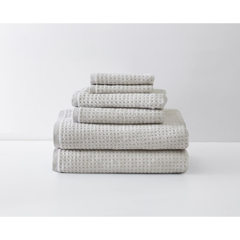 Tommy Bahama Northern Pacific Cotton Terry Towel Collection - 6 Piece Multi - Grey