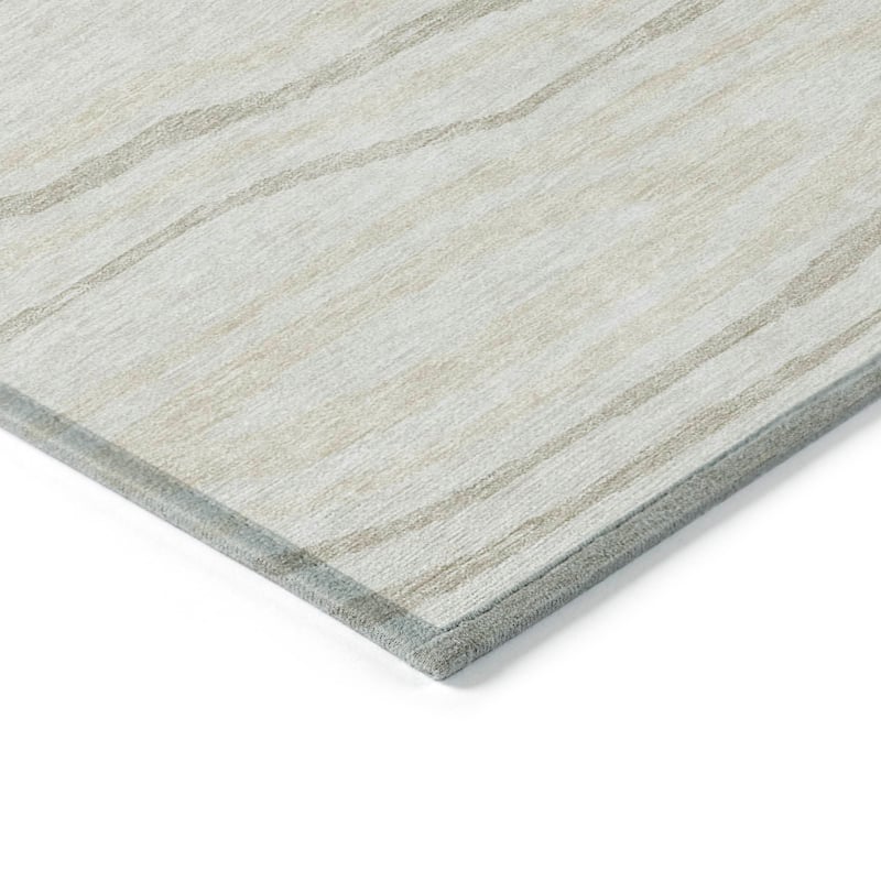 Machine Washable Indoor/ Outdoor Abstract Illusion Chantille Rug