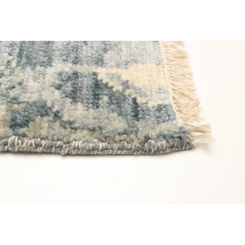 ECARPETGALLERY Hand-knotted Mystique Teal Wool Rug - 2'10 x 9'8